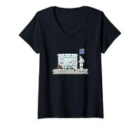 Damen Star Wars Stormtroopers Waiting At The AT-AT Stop T-Shirt mit V-Ausschnitt