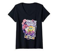 Damen Star Wars: The Mandalorian and Grogu is It Snack Time? T-Shirt mit V-Ausschnitt