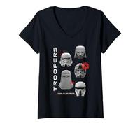 Damen Star Wars: The Mandalorian and Grogu Loyal Imperial Troopers T-Shirt mit V-Ausschnitt