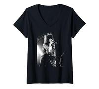 Damen Stephen Tyler Aerosmith Sänger von Andy Willsher T-Shirt mit V-Ausschnitt