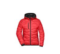 Ladies' Padded Jacket Gesteppte Jacke mit DuPont™ Sorona® Wattierung (nachwachsender, pflanzlicher Rohstoff) schwarz/rot