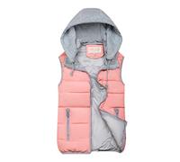 Damen Steppweste Winterweste Ärmellose Daunenjacke Weste Warme Outdoor Sport Winddichte Jacke Winter Daunenweste Übergangsweste Casual Reißverschluss Pufferjacke mit Kapuze Tasche Lose Softshelljacke