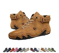 Damen-Stiefel aus italienischem,handgefertigtem Wildleder,Beck Shoes Damen,wasserdicht,rutschfest,leicht,atmungsaktiv,Chukka-Stiefel,Barfußschuhe zum Wandern Spazierengehen(Brown,39 EU)