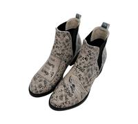Damen-Stiefel aus veganem Leder, Beige - Let Your Dreams Be Your Wings, mehrfarbig, 37 EU