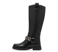 Stiefel TAMARIS, Damen, Gr. 36, Normalschaft, schwarz, Lederimitat, unifarben, Schuhe Stiefel, Blockabsatz, Langschaftstiefel mit Schmuckelementen, im Biker-Look (67545807-36) schwarz