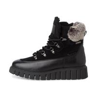 Tamaris Lace Up Winter Boots schwarz Leder wasserabweisend 1-26267-43 - Größe 38