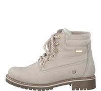 Tamaris Damen Leder Schnürboot creme