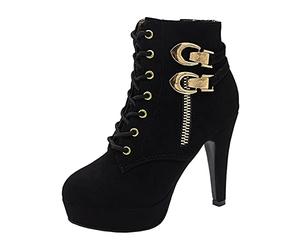 Damen Stiefeletten Booties mit Blockabsatz Komfortabel Flaum Rundkopf Winter Stiefel Worker Boots Schneestiefel Ankle Boots Herbst Stiefelette Knöchel Schuhe Chelsea Boot Für Frauen