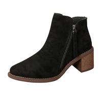 Damen Stiefeletten Elegant Kleinem Absatz Ankle Boots Winterstiefeletten | Stiefeletten Spitz Damenstiefel Herbst Winter Kurzstiefel Mit Rutschhemmender Cowboystiefel Kurz Halbschuhe Freizeit