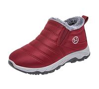 Damen Stiefeletten Stilvoll Booties mit Plateau Comfort Riemchen Seite Zipper Frauen Ankle Boots Bootie Herbst Winter Stiefel Damen Schuhe Knöchel Schuhe Schneestiefel blau grün rot a406