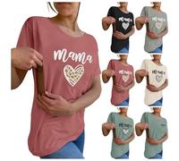Damen Stillshirt mit Reißverschluss Kurzarm Umstandsshirt Stillen Stillfreundliches Umstandsmode T-Shirt Rundhals Mama's Boobery Always On Tap Oberteil Elegant Schwangere Nursing Tshirt Tops