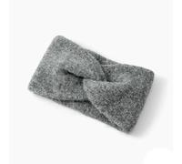 Damen Stirnband Teddyfell Optik mit Twist Knoten Detail, Weiches elastisches Winter Haarband, Schweres Strickgarn aus Wolle, warmes Winter Haarband mit weicher Oberfläche für Frauen Mädchen (H)