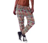 Damen Stoffhose verschidene Farben Muster Haremhose Pluderhose Baumwolle Sommer-Hose-n Baggy-Hose-n Harems-Hose-n Pump-Hose-n Stoff-Hose-n Dünner Leicht-e Hippie Goa Größe Gr 34 36 38 40 Gelb-e