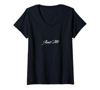 Damen Stoizismus Motto Amor Fati Embrace Your Destiny T-Shirt mit V-Ausschnitt