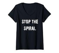 Damen Stoppen Sie die Spirale T-Shirt mit V-Ausschnitt