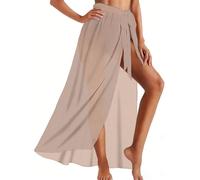 Damen Strand Wrap Sommer Sarong Tuch Lange Strandkleid zum Binden Pareo | Leicht Bikini Cover Up Bademode Transprent Strandtuch Elegant Wickeltuch Luftig Hüfttuch Casual Paerotuch