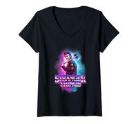 Damen Stranger Things Steve Harrington Metal Burst T-Shirt mit V-Ausschnitt