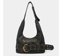Damen Street Vintage Distressed Kunstleder Schulter- und Achseltasche, groß, mit verstellbarem Riemen, geeignet für Streetwear, Ausflüge, Dates und Pa