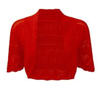 Damen Strick-Bolero, Kurzarm, Übergröße, Größen 44-46 Gr. 42-44, rot