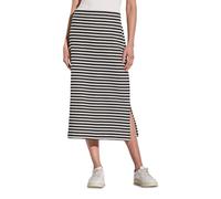 Strickrock STREET ONE "PEPICA", Damen, Gr. 42, schwarz, Web, Obermaterial: 82% Baumwolle, 18% Polyester, gestreift, casual, regular fit ca. Mitte Wade, Röcke, mit Streifen Muster (15989828-42) schwarz