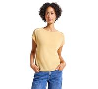 STREET ONE Damen 3227291 Strick-Look T-Shirt, Buttercream Yellow, 38