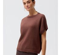 Damen Strick Pullover kurzarm braun S