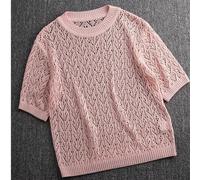 Damen Strickpullover in Kaffeefarben - mit Hohldetails, mittlere Elastizität H-Linie Silhouette, geeignet für Frühling, Sommer, Herbst Layering, modis