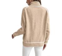 Damen Strickpullover Langarm Locker Casual Solid | Für Winter, Warm und , Ideal für Frauen, Aus Polyester, Reguläre Passform