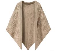 Damen Strickschal Dreieck Sommer Leicht Atmungsaktiv Mit für gürtel | Leichter Polyester-Mix, atmungsaktiv und weich, ideal für warme Tage und kühle Abende