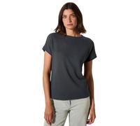 Cecil Damen T-Shirt B323357 Strukturmuster U-Boot-Ausschnitt Grau (Volcanic) Gr. L