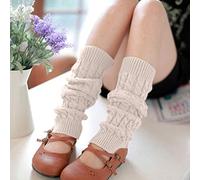 Damen Stulpen Böhmischer Beinwärmer Lange Winter Strick Häkelarbeit Legwarmer Beinstulpen 80er Jahre Gestrickt Strümpfe Knit Crochet Socken Kniestrümpfe für Ballett Tanzen, Frauen Mädchen