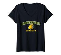 Damen SUNY Brockport Golden Eagles Grandpa Family T-Shirt mit V-Ausschnitt