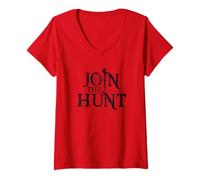 Damen Supernatural Join the Hunt Logo T-Shirt mit V-Ausschnitt