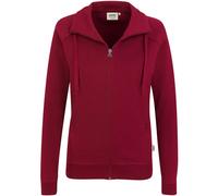 Hakro Damen-Sweatjacke College 406 Regular Fit weinrot Größe M