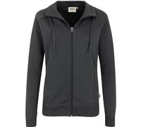 Hakro Damen-Sweatjacke College #406 – Regular Fit, einfarbig, anthrazit (28) – XL