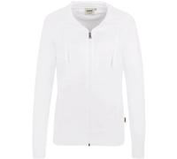 Hakro Damen-Sweatjacke College 406 Regular Fit Weiß Größe M