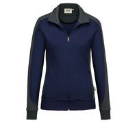 HAKRO MIKRALINAR® Regular Fit Damen Sweatjacke navy, Einfarbig