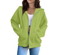 Damen Sweatjacke ohne Kapuze Jacke kurz Damen Sweatjacke Damen Baumwolle plüschjacke Damen lang Crop Jacke Damen Strickjacke gefüttert Damen Sweatshirt mit reißverschluss Damen Cardigan