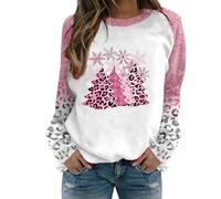Damen Sweatshirt Ugly Christmas, Weihnachtspullover Lustige Grafik, Pullover Warme Bequem, Lässiges Weihnachtlich Bedrucktes Rundhals Langarm T-Shirt Mit Lockerem Oberteil Sale Sweater Hässlicher
