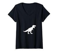 Damen T-Rex Roar Dinosaurier Adventure Design T-Shirt mit V-Ausschnitt