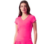 Damen T-Shirt Björn Borg Ace V-Neck - cotton candy - Rosa (L)