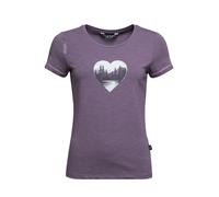 Chillaz Damen Gandia Mountain Heart T-Shirt, Dark Violet, S