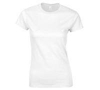 Damen-T-Shirt Gildan Softstyle, figurbetont Gr. M, weiß