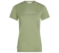 Icebreaker - Leichtes T-Shirt für Wanderungen aus Merinowolle - Damen / Frau - W Merino 150 Tech Lite SS Tee Sparkling Stars Lichen - W Grün M