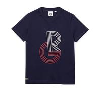 Damen T-Shirt Lacoste SPORT Graphic Roland Garros - Blau (S)