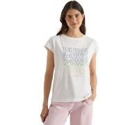 Damen T-Shirt mit Boat Neck und Frontprint