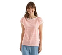 Cecil Damen T-Shirt mit Boat Neck und Streifen in Orange, Gr: S