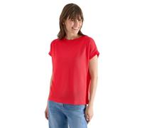 Cecil Damen T-Shirt mit Boatneck im Strick-Look, Rot, 60% Viskose/40% Polyester, Gr. XXL