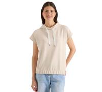 Kapuzenshirt CECIL, Damen, Gr. XL (44), pearl beige, Web, 48% Baumwolle, 48% Modal, 4% Elasthan, unifarben, comfort fit normal, ohne Ausschnitt, Bündchen, Shirts Kapuzenshirt, mit Kapuze mit Tunnelzug