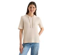 Kapuzenshirt CECIL, Damen, Gr. XXL (46), macadamia beige, Stoff, 62% Viskose, 38% Polyester, unifarben, comfort fit normal, ohne Ausschnitt, normaler Saum, Shirts Kapuzenshirt, mit Kapuze mit Tunnelzu
